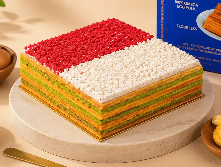Lapis Legit Merah Putih 18x18 cm